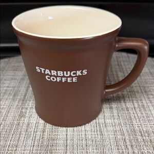 Starbucks Brown and Cream Logo Ceramic Mug
